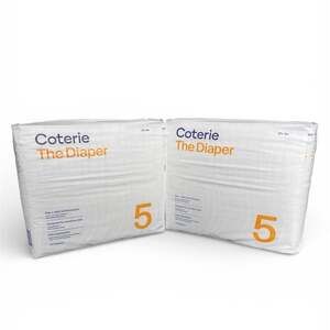 NWT Coterie The Diaper Size 5 27+ Lbs 2 Packs44 Individual Diapers Plant Based